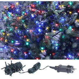 Lunartec außen Deko Weihnachten: LED-Lichterkette mit 40 LEDs für innen & außen, IP44, 4-farbig, 4 m (Lichtkette, Lichterkette Außenbereich, Beleuchtung Weihnachtsbaum)