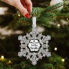 LIFE&FOOT Christmas Tree Ornaments 2025 Snowflakes Hanging Charm Decorative Pendant