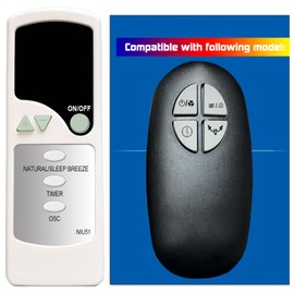 Replacement Remote Control for Holmes Tower Fan 191495-000-000 HT38R HT38RB2 HTF3610AR HTF3606AR-BWM HT38R-U