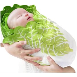 TAIYHGYF Baby Swaddling Vegetables Summer Gauze Baby Baby Cling Comforter Chinese Cabbage Swaddling Nursing Cape