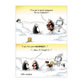 Humorous Greeting Card (PH4358) - Birthday - Incorrect Password - Eric The Penguin