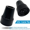 XSL Replacement Cane Tips, 3/4 Inch, Black.