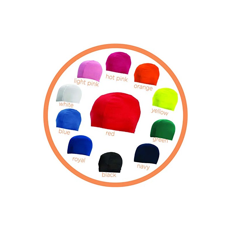 (602TONE - BLACK & WHITE) - Swim Cap Lycra/Spandex-Kids/Adults -Fits