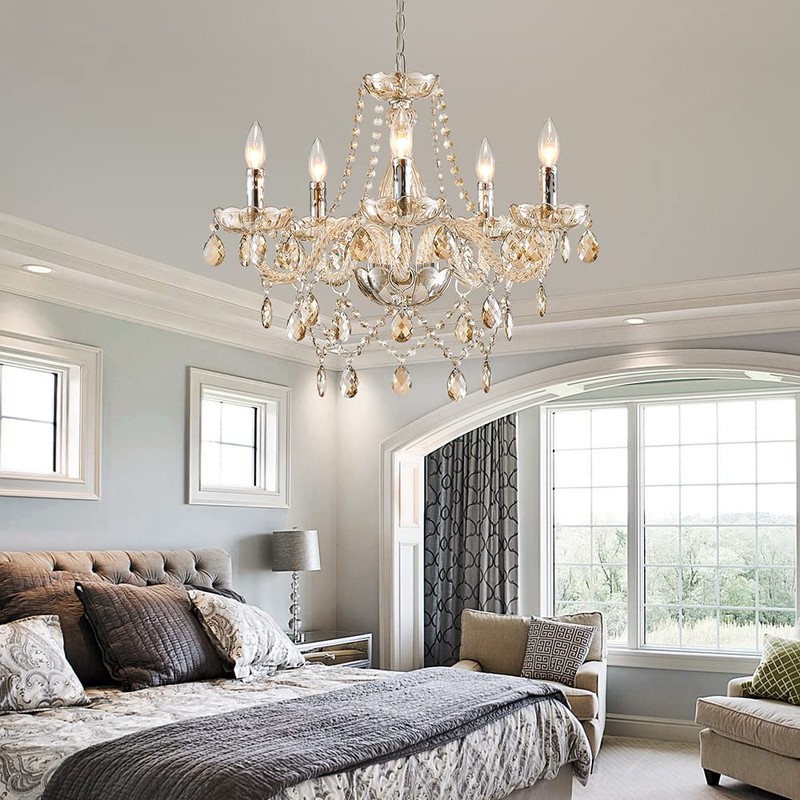 Saint Mossi 5 Light Modern K9 Crystal Chandelier for Dining