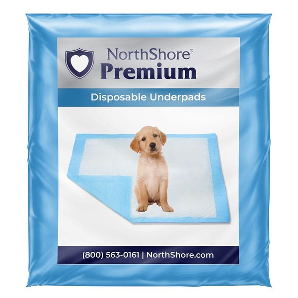 NorthShore Premium Puppy Pads, Large, 23 x 36, 25 oz, Case/150 (6/25s)