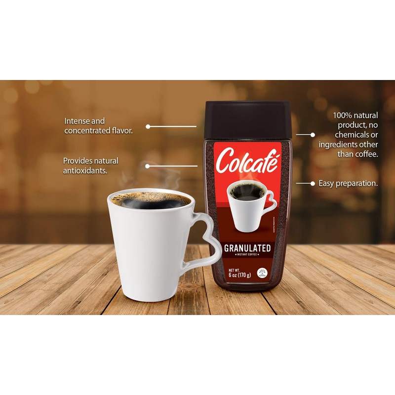 Colcafé Granulated Instant Coffee Jar | Natural Taste & Aroma