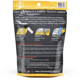 GT Tools All in One Headlight Magic DIY Kit - Restore Headlights - Fix Cloudy Headlights Under 5 Minutes Tool Free Headlight Restoration