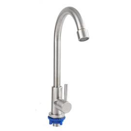 Kitchen Taps Single Cold Water Faucet Single Handle High Arc Kitchen Faucet 304Stainless, Kitchen Sink Faucet,Outdoor Faucet，Modern One Hole Bar Sink Faucet
