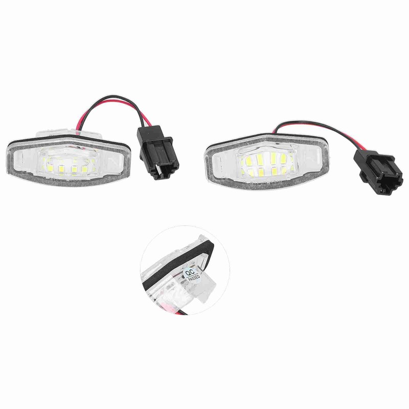 Pair of LED License Plate Lamp White Light 34100S0A013 Fit