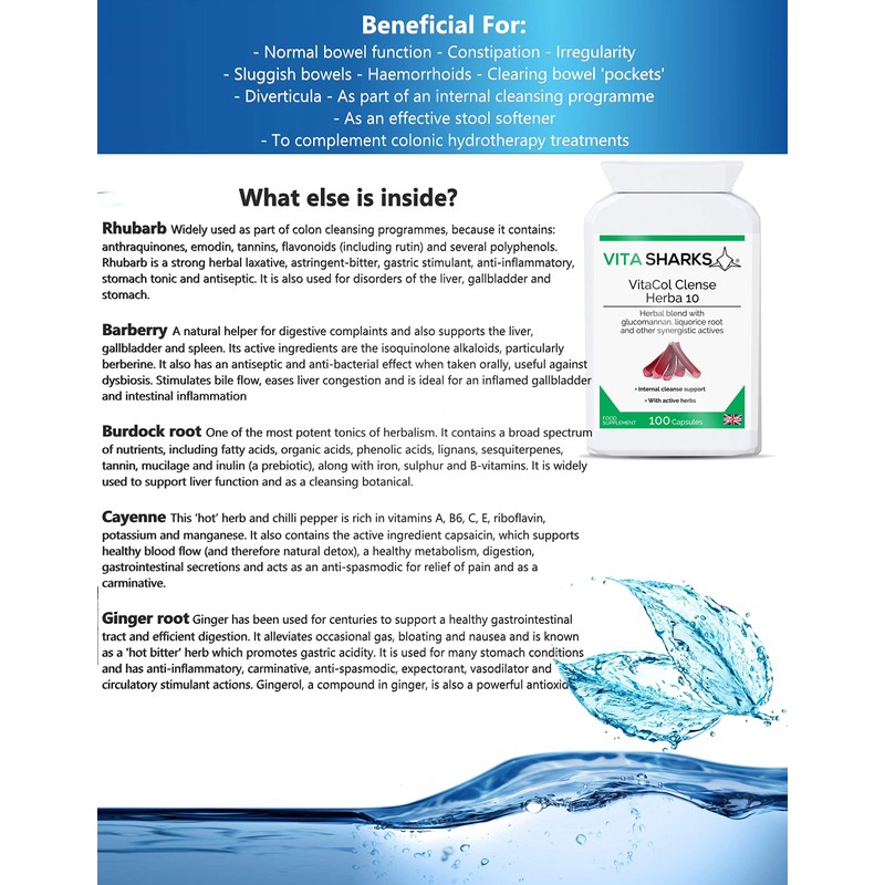 VitaCol Cleanse & Clear Herba 10 | Natural Stool Softening