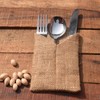 AOKQYA Silverware Pouches for Table Burlap Utensil Holder Pouch Burlap