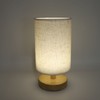 LED Bedside Lamp Touch Control Wood Nightstand Lamp Desk Cabinet