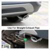 Silver Universal Exhaust Muffler Stainless Steel Exhaust Tip 76mm/2.99in Inlet
