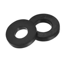 sourcing map Rubber Flat Washers 18mm 19mm OD 8mm 10mm ID 3mm Thick for Faucet Pipe Water Hose, Black 40in1 Set