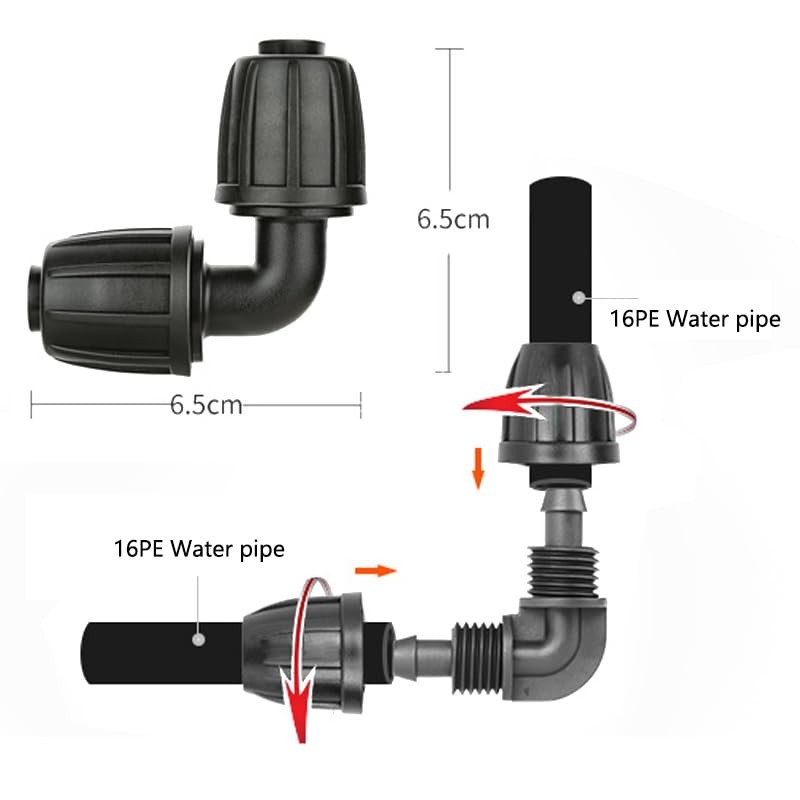 10 Pieces 16 mm Drip Irrigation Fittings Irrigation Connection Kit