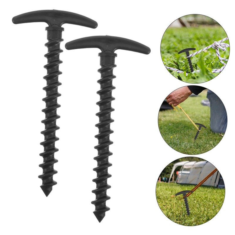 BUGUUYO 10pcs High Strength Plastic Tent Pegs Lightweight Camping Stakes
