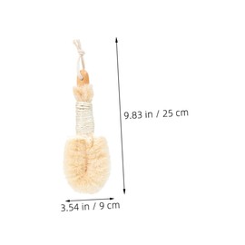 FRCOLOR 2pcs Bath Brushes Dry Brushing Body Brush Plants Body Scrubber Exfoliating Shower Body Skin Bath Brush Exfoliation Brush Body Scrub Brush Sisal Beige