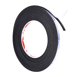 PATIKIL 5M Sealing Foam Tape 5mm Wide 2mm Thickness Single Side Weather Stripping Door Seal Strip for Window Door Insulation Black