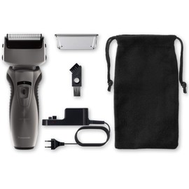 Panasonic ES-RW33-H503 wet / dry razor, inclusive charging station, 2-fold shaving head, Wet & Dry silver