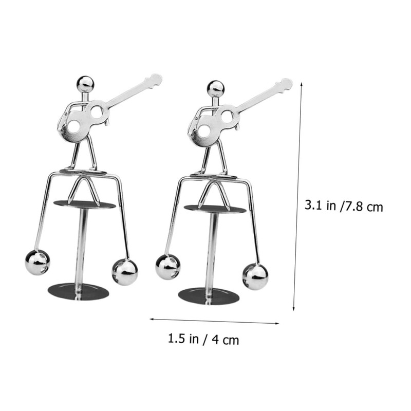 SAFIGLE 4pcs Guitar and Man Balancing Sculpture Stylish Decor for