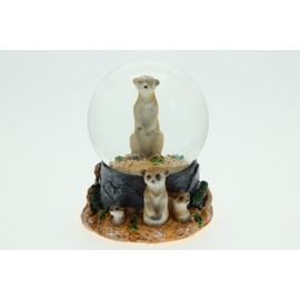 Cornelißen Glitter Ball Meerkat Height 9 cm Animal Snow Miniature Shaker Glass Ball