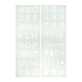 Creative Start Reusable Stencil, Letters, Numbers and Characters, 1", Helvetica (098166)