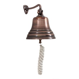 ACL Bar Accessories for Home Pub Hand Bell – Wall Mounted Bar Bell Nautical Decorations – Unique Copper Bell with Crisp Loud Sounds Ideal for Christmas, Reception, Pubs (4 Inch)