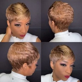 BeiSD Short Pixie Cut Hair Natural Synthetic Wigs For Women Heat Resistant Wig Natural Hair Women's Fashion Wig (DZ0528)