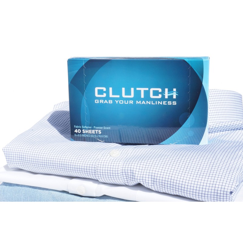 Clutch Men's Dryer Sheets, Fabric Softener for Men, 40 Count