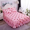 Loussiesd Cute Strawberry Bed Sheet for Girls Kawaii Japanese Anime