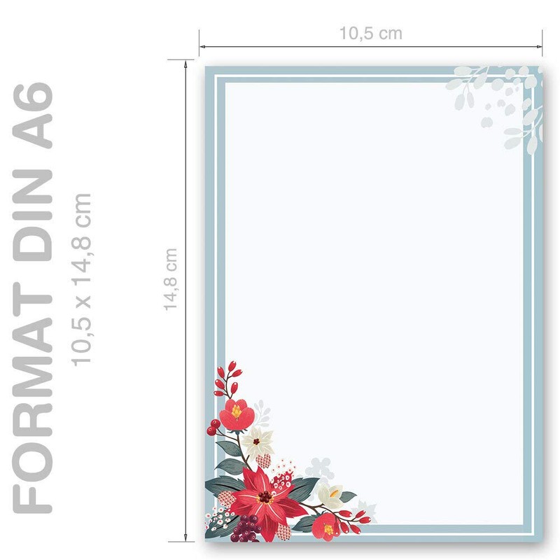 Notepads, writing pads autumn branches DIN A6 format A6