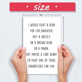 Zyulin Funny Daughter Birthday Card, Happy Birthday Card for Daughter, Humorous Daughter Birthday Card from Mom Dad, Birthday Gifts Card for Daughter Adult