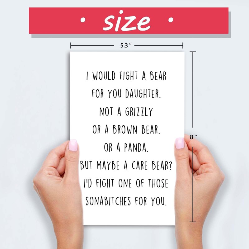 Zyulin Funny Daughter Birthday Card, Happy Birthday Card for Daughter,