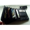 Biker Leather Wallet H.D. Skull Silver Leather Colour Black with