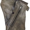 bikersgearonline Men's Riding Distressed Brown Butter Soft Leather Motorcycle Chaps