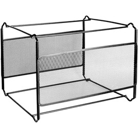 SECALIFE Suspension File Folder Box, Metal Mesh Hanging File Organiser Box Crate Folder Holder for A4 Suspension File, A4 Size Office Box