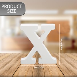 GLADFRESIT Decorative Wood Letters for Crafts, Standing Alphabet Letters for Children, Baby Name, Wedding, Birthday Party, Home Wall Decoration 4"