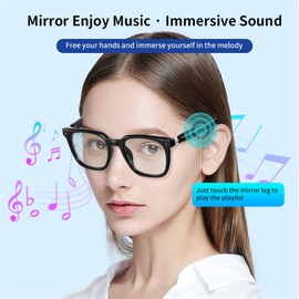 Emerhome Bluetooth Smart Glasses for Women & Men – Open Ear Audio, Touch Control, Blue Light & UV400 Protection