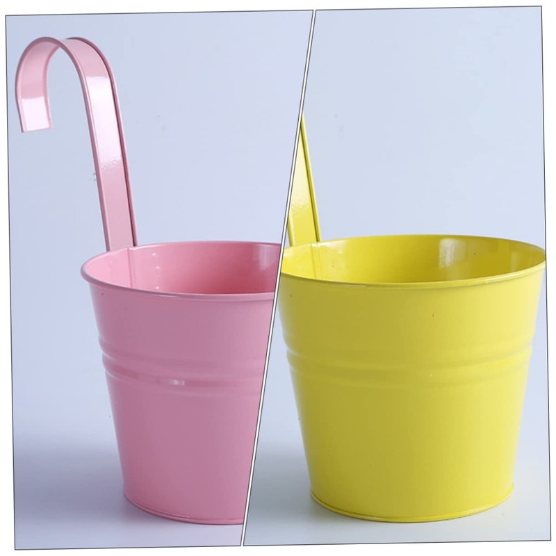 NOLITOY 4pcs Iron Hanging Flower Pot Detachable Hooks for Balcony