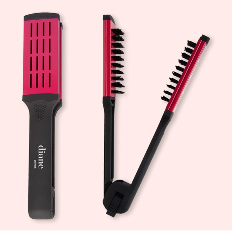 Diane Ceramic Straightening Brush with Nylon Bristles for Smoothing and