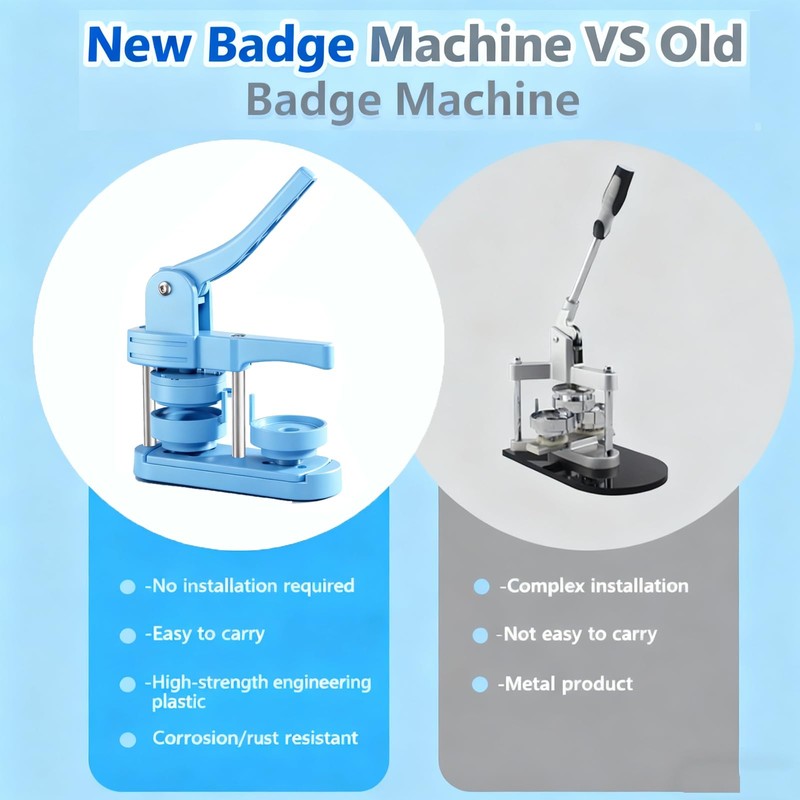 YYMTTOR Button Maker Machine Kit 58mm(2.25in) – DIY Pin Badge