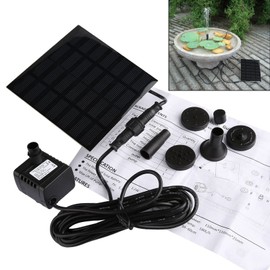 CYDZSW Solar Water Fountain Pump for Bird Bath,Solar Power Fish Pond Birdbath Outdoor Fountains,Solar Powered Bubbler Garden Pool Fountain Kit 7V/1.2W(Need Sunlight)