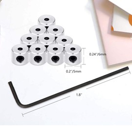 120 Pcs Pin Locks Pin Backs Locking Clasp Bulk with Wrench, Aulufft Locking Pin Keepers Backs Locking Clasp Sliver 6 x 5 mm