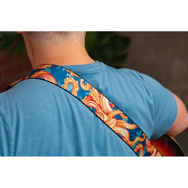 Levy's Leathers Guitar Strap MPD2-117 Prints Polyester With Leather Ends