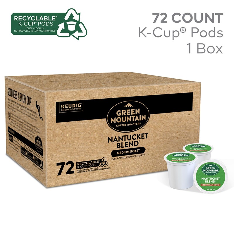 Green Mountain Coffee Roasters Nantucket Blend, Single-Serve Keurig K-Cup Pods,