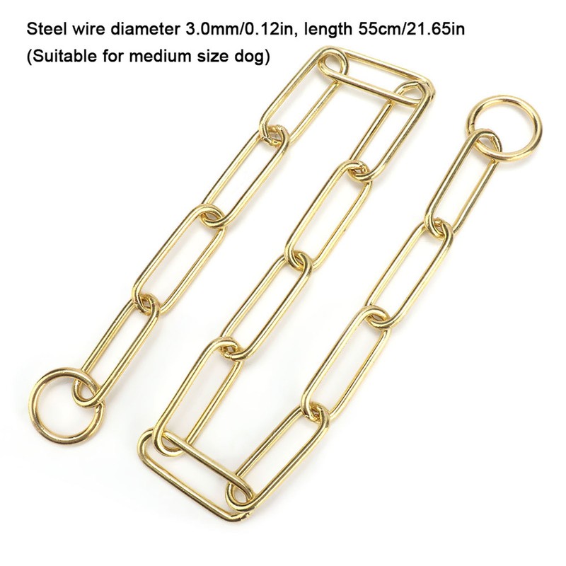 Solid Snake P Choke Chain Training Dog Pet Collars Lead