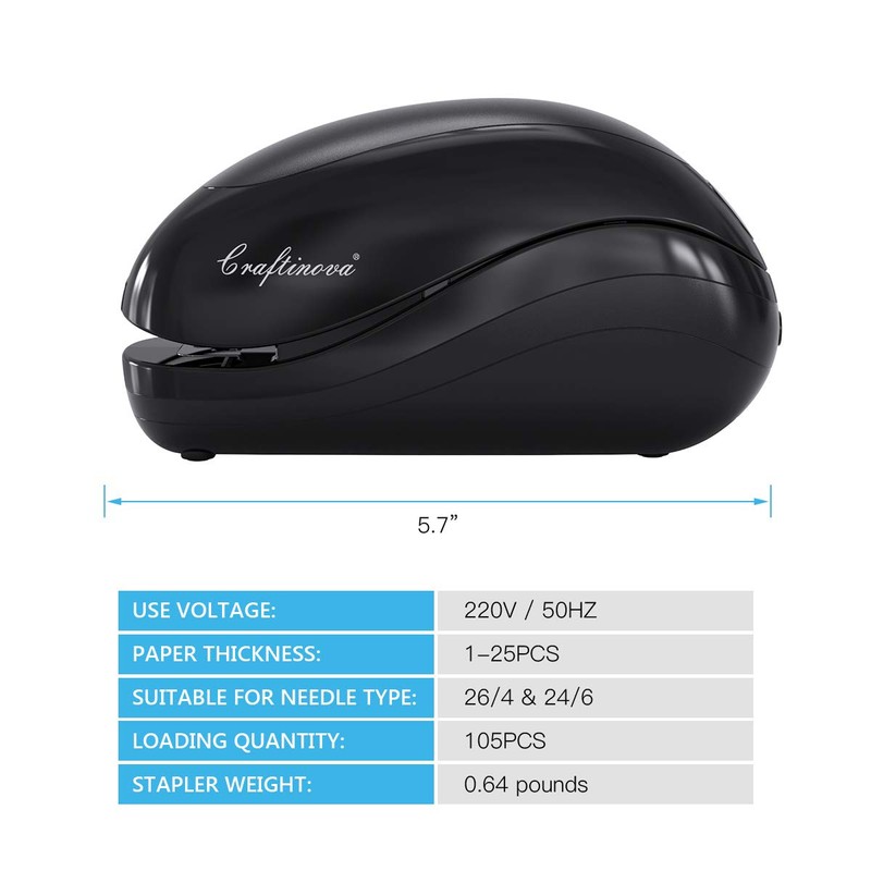 Craftinova Electric Stapler,Including 2000 Staples and 1 Staple Remover, Suitable