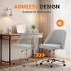 Simple Deluxe Armless Office Desk Chair, Modern Cute Swivel Vanity