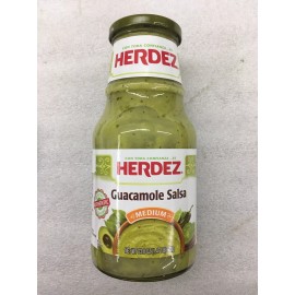 HERDEZ Medium Guacamole Salsa Large Jar Avocado Dip Sauce - 23.6 oz.