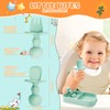 OMOCAS Travel Silicone Baby Feeding Set, 6 In 1 Portable